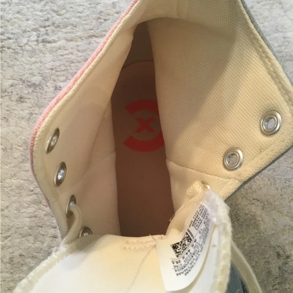 Converse Women's Pink and Blue High-Top Sneakers Run Star Legacy Size 12